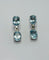 Boucles d'oreilles Boucles d'oreilles contemporaines en or blanc serties d'aigues-marines de 6,05 ct et de diamants de 0,20 ct 58 Facettes Q251B