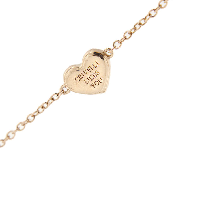 Bracelet with heart and diamonds