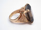 Bague 53 vintage bague sertie quartz fume rectangulaire or rose 58 Facettes 260595