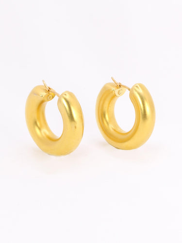 Boucles d'oreilles Boucles d'oreilles Créoles vintage or jaune mat 58 Facettes 1140.1