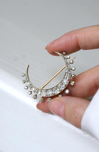 Broche Broche Napoléon III or rose et diamants 58 Facettes