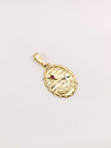 Pendentif Pendentif vintage Etoile d'amour or jaune rubis 58 Facettes J456