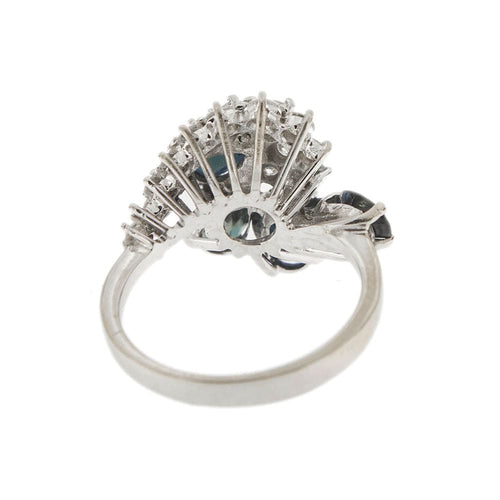 Bague Bague contraire avec diamants et saphirs 58 Facettes 35139