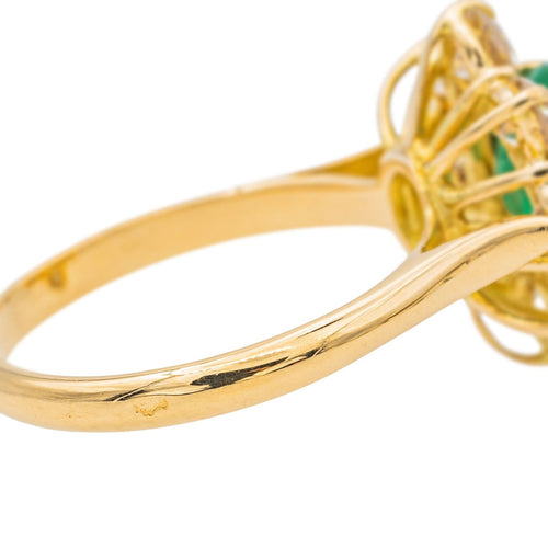 Bague 52 Bague Pompadour Or jaune Emeraude 58 Facettes 3753143RV