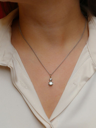 Pendentif Pendentif platine diamants taille ancienne 0,79 ct 58 Facettes J421