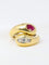 Bague 52 Bague vintage serpent en or, rubis et diamants 58 Facettes J37