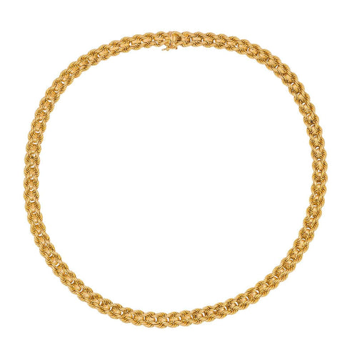 Collier Collier Maille tressée Or rose 58 Facettes 4681525CN