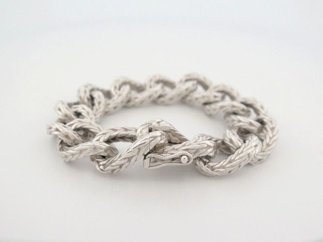 Bracelet vintage bracelet HERMES gourmette vendome georges lenfant en argent 58 Facettes 259816