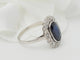 Bague 52.5 Bague Pompadour en or blanc, saphir et diamants 58 Facettes 33190