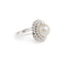 Bague 55 Bague Marguerite or gris, perle 10mm, diamants 58 Facettes B368