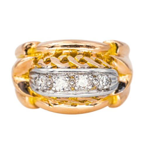 54 Bague Or rose, Platine Diamant 58 Facettes 4555579RV