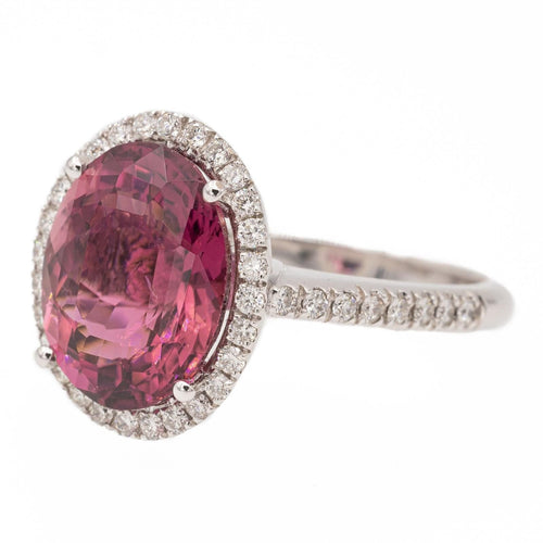 Bague 54 Bague Or blanc Tourmaline rose 58 Facettes 2543096CN