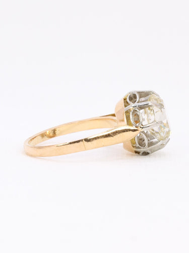 Bague 52 Bague solitaire diamant taille ancienne Old Mine Cut 3,07 carats 58 Facettes 1113.2