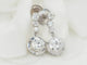 Boucles d'oreilles Dormeuses anciennes en or blanc et diamants 58 Facettes 32108 O