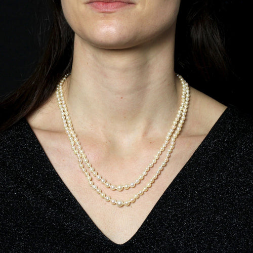 Collier Collier de perles de culture double rang 58 Facettes 24-198