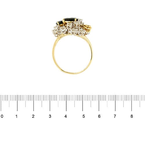Bague Bague deux ors avec saphirs et diamants 58 Facettes 37834