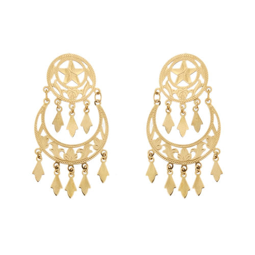Boucles d'oreilles Boucles d'oreilles pendantes gitane 58 Facettes 35800