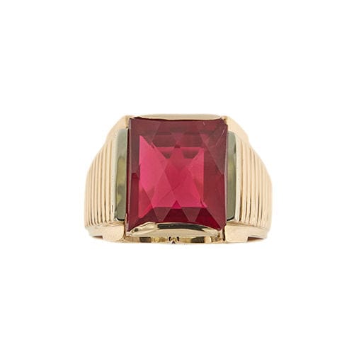 Bague 67 Bague homme avec rubis 58 Facettes 35181