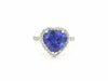 Bague Bague avec tanzanite taille cœur et diamants 58 Facettes