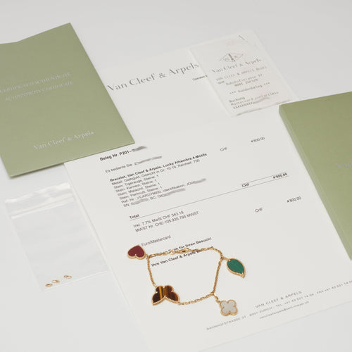 Bracelet Van Cleef & Arpels - Bracelet Lucky Alhambra 4 motifs en or jaune 58 Facettes