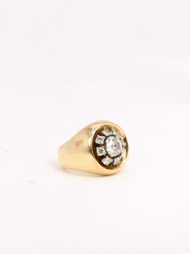 Bague 47 Bague boule en or et diamants 58 Facettes J300