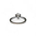 Bague 53 Solitaire en or blanc et diamant de 2,40 carats 58 Facettes