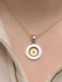 Pendentif Pendentif BVLGARI Tondo Sun or acier 58 Facettes J280