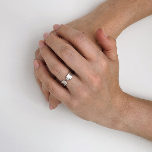 Bague 51 Bague C de Cartier or blanc 58 Facettes