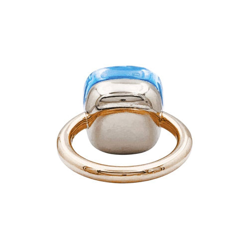 Ring 49 Ring Pomellato, "Nudo Maxi", zwei Goldarten und blauer Topas. 58 Facettes 35352