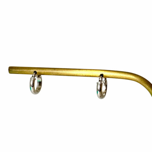 Boucles d'oreilles Mini créoles or gris 58 Facettes