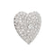 Pendentif 2ct Diamant Coeur Pendentif vintage Platine Pavé Ensemble Estate Mid Century Bijoux 58 Facettes G13152