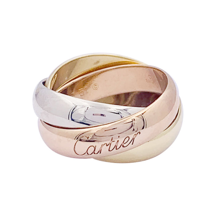 Ring Cartier "Trinity Klassiek" drie gouden munten.