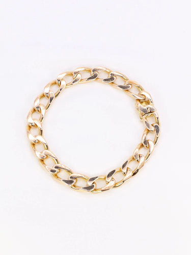 Bracelet Bracelet vintage maille gourmette plate or jaune 58 Facettes 1095.3