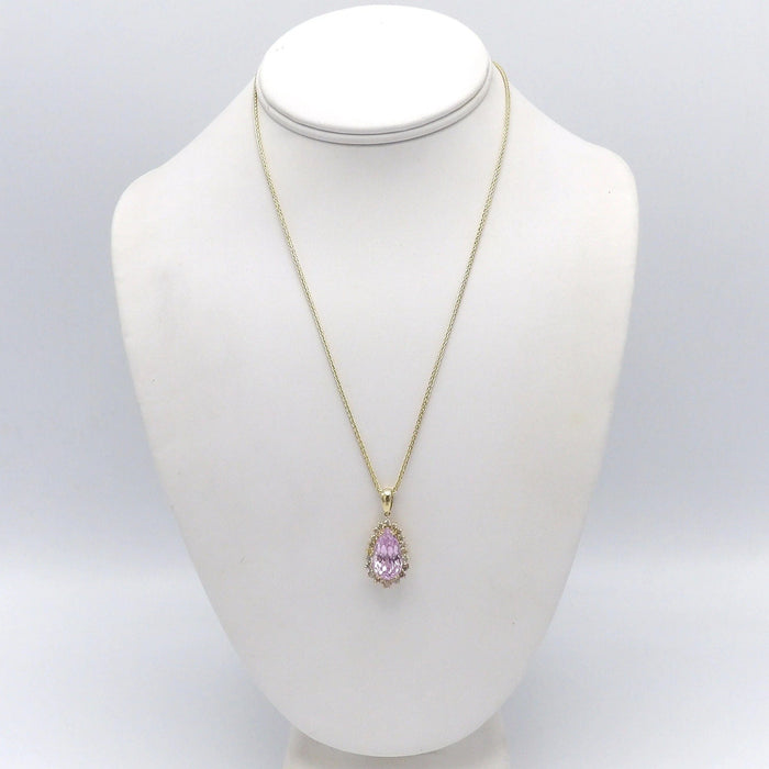 Collier Collier en or, kunzite et diamant cognac 58 Facettes