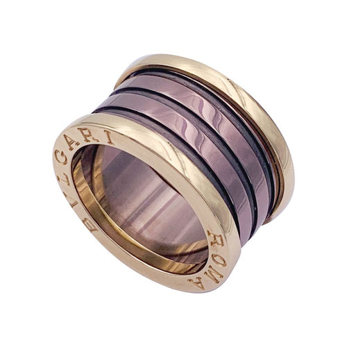 Bague 52 Bague Bulgari, "B.Zero1", or rose, cermet. 58 Facettes 33654