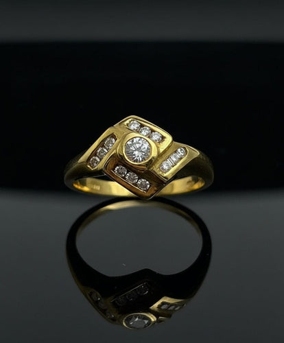 Bague Bague losange sertie de diamants 58 Facettes