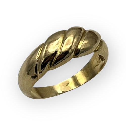 Bague 55 Bague jonc torsadée or jaune 58 Facettes 149058570