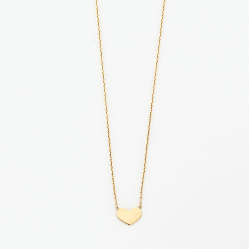 Collier Collier coeur or jaune 18 carats 58 Facettes