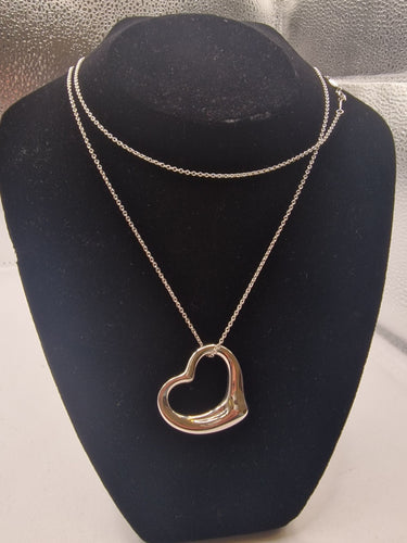 Pendentif Tiffany & Co. - Pendentif Peretti Cœur Ouvert en Argent 58 Facettes