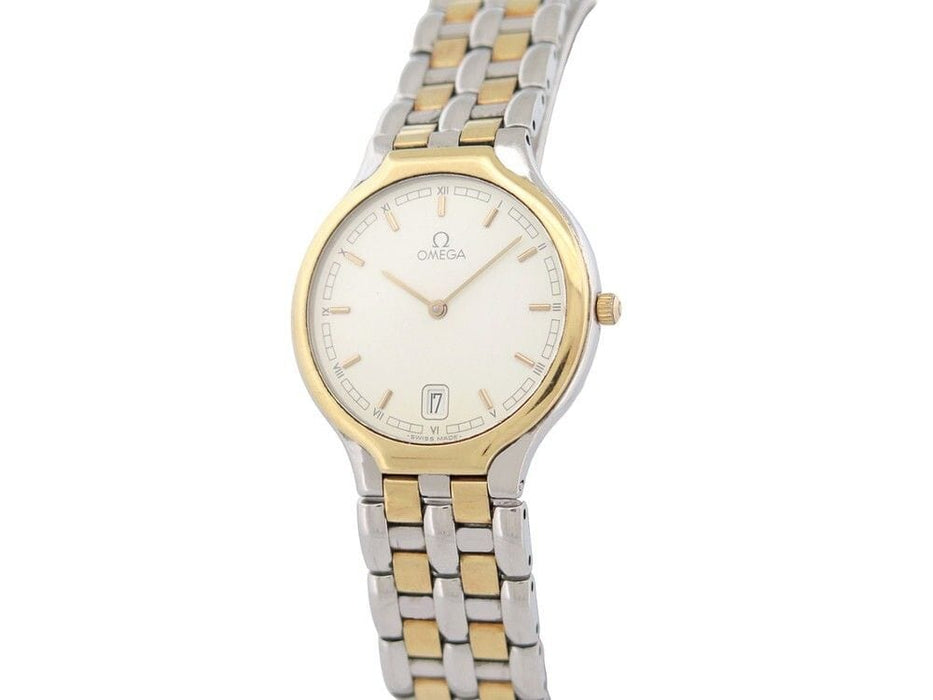 Montre vintage montre OMEGA deville symbol quartz en or et acier 58 Facettes 260174