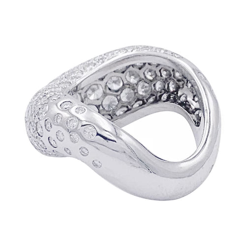 Bague 55 Bague Fred, "Mouvementée", or blanc, diamants. 58 Facettes 32589
