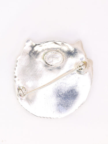 让·科克托 "猫之友俱乐部" 胸针 金属 银 