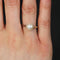 Bague 50 Solitaire or blanc perle de culture 58 Facettes 15-077