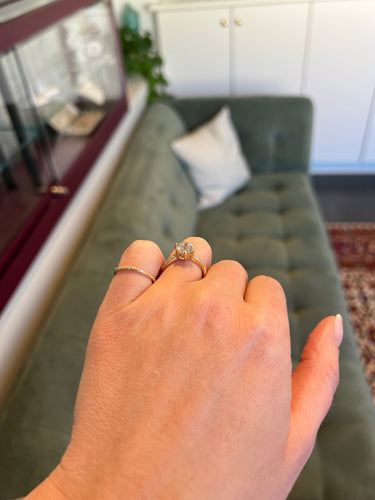 Bague 53 Yellow gold old european diamond ring 58 Facettes