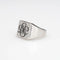 Bague 53.5 CARTIER - Chevalière Initiale Vintage Platine 58 Facettes G13443
