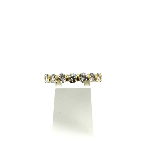 Alliance or jaune et diamants 58 Facettes Z15B51149