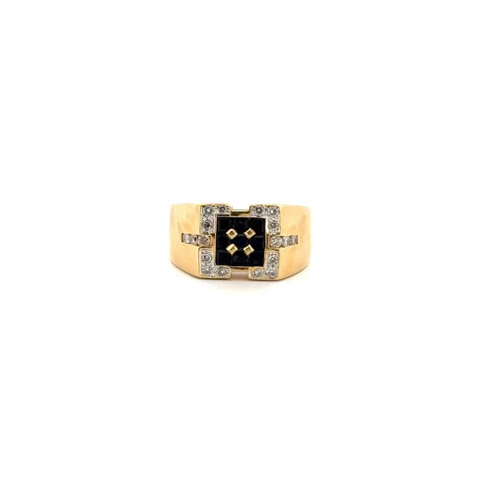 Bague 54 Bague Tank Or Jaune Diamants 58 Facettes 83-GS32229