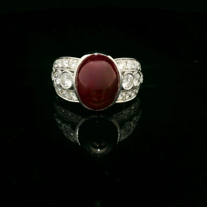 Bague 50.5 Bague Rubis Cabochon 58 Facettes