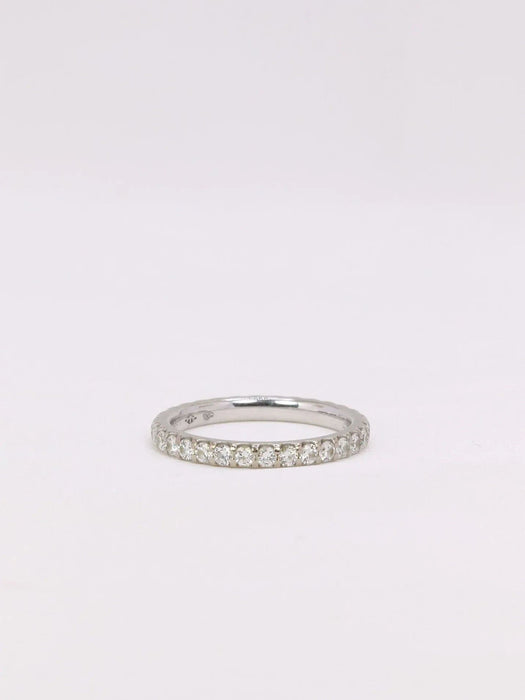 Bague 54 MAUBOUSSIN - Alliance or blanc diamants 1 carat 58 Facettes J367