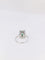 Bague 58 Bague marguerite carrée or blanc émeraude diamants 58 Facettes J206